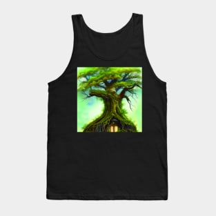 Tree House Portrait, greenery Outside Tank Top